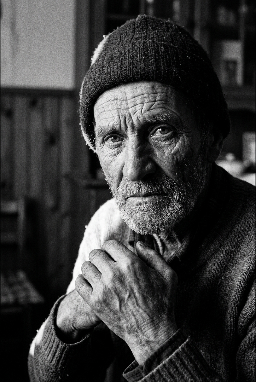 Yaşlı Adam — Dramatik portre fotoğrafı