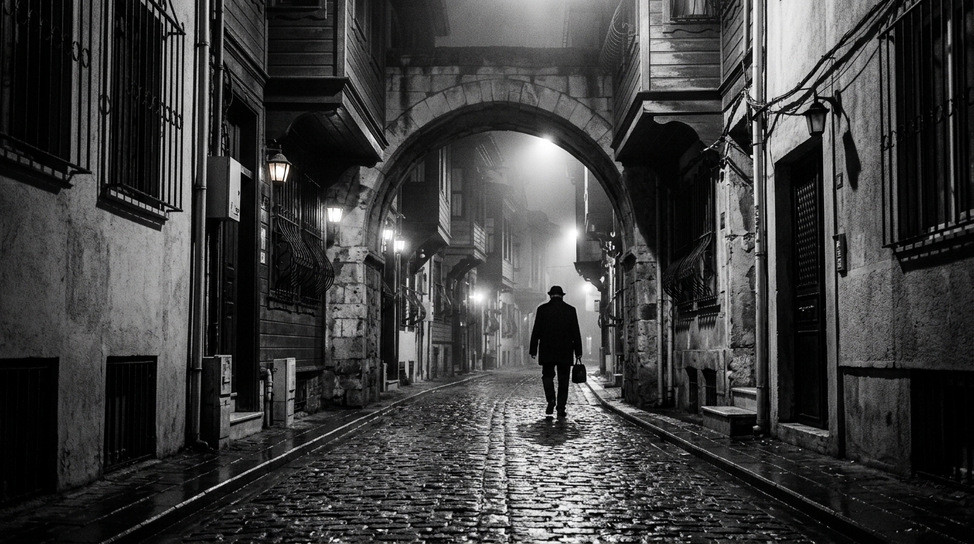 Gece Yolculuğu — Gece sokak fotoğrafı